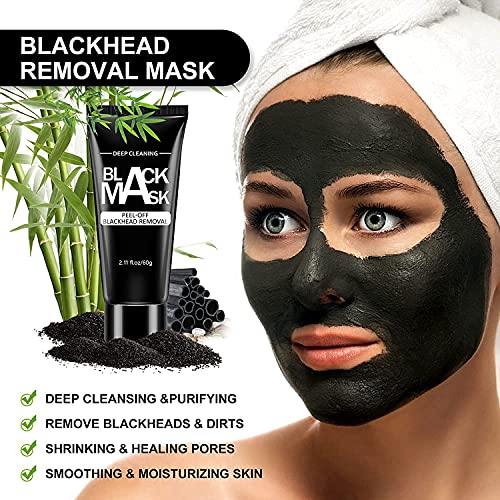 BodyBasics Blackhead Removing Peel Off Mask, Charcoal Face Mask for Deep Pore...