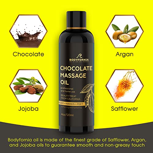 BODYFORNIA Chocolate Body Vegan Oil Best Massage Pure Moisturizing Oil NATURA...