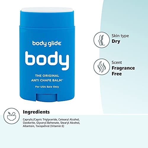 body glide Original Anti-Chafe Balm, 1.5oz, Mixed