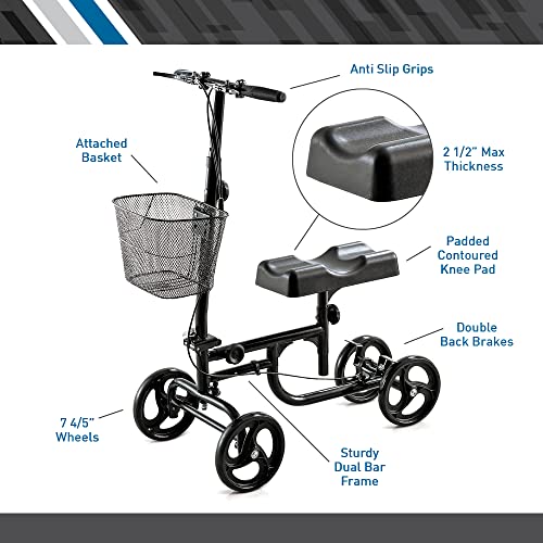 BodyMed Knee Walker – Injured Ankle & Foot Recovery Scooter – Lightweight Fol...