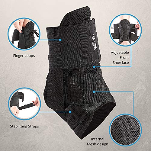 Ankle Brace for Women and Men (Small), Lace Up Ankle Support Brace Stabilizer...
