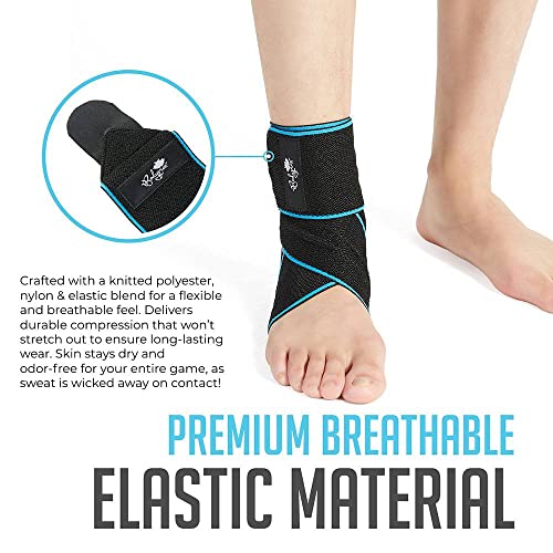 Ankle Support Brace 2 Pack, Adjustable Compression Ankle Braces for Sports Pr...
