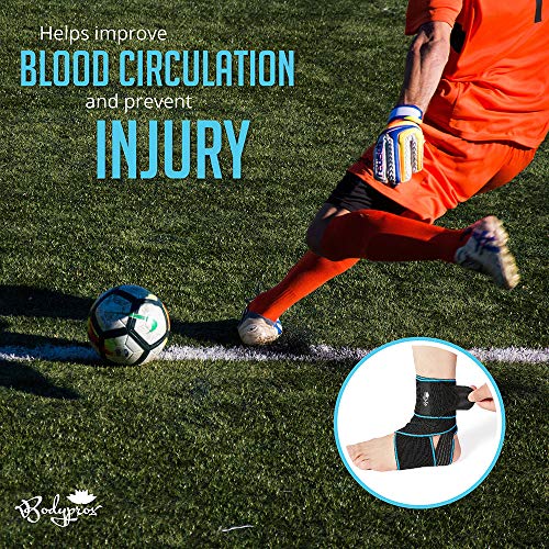 Ankle Support Brace 2 Pack, Adjustable Compression Ankle Braces for Sports Pr...