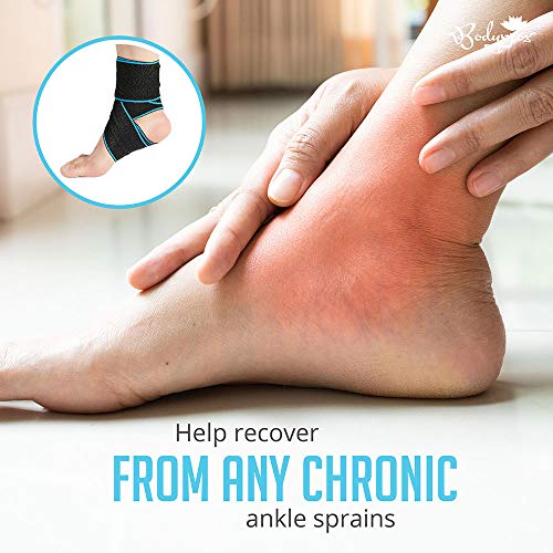 Ankle Support Brace 2 Pack, Adjustable Compression Ankle Braces for Sports Pr...