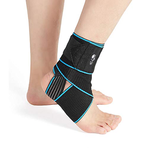 Ankle Support Brace 2 Pack, Adjustable Compression Ankle Braces for Sports Pr...