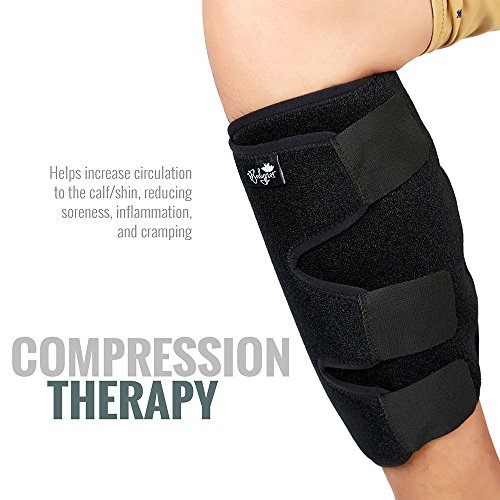 Calf Support Brace 2 Pack, Adjustable Shin Splint Compression Calf Wrap