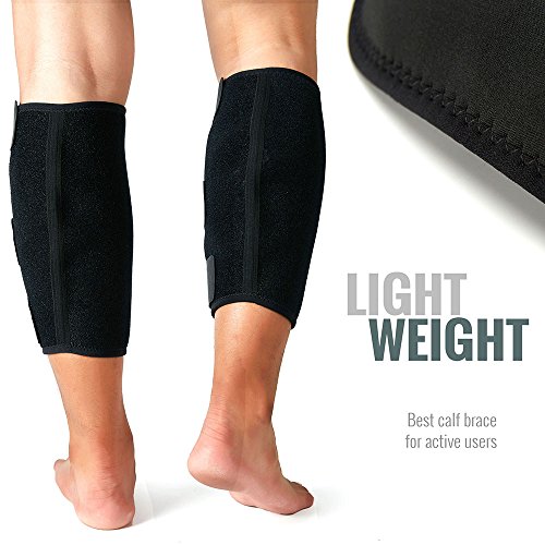Calf Support Brace 2 Pack, Adjustable Shin Splint Compression Calf Wrap