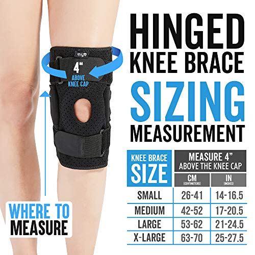 Hinged Knee Brace for Men and Women, Knee Support for Swollen ACL, Tendon, Li...