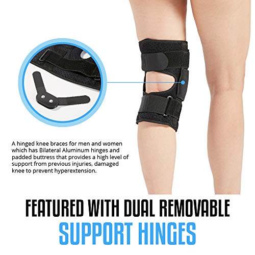 Hinged Knee Brace for Men and Women, Knee Support for Swollen ACL, Tendon, Li...