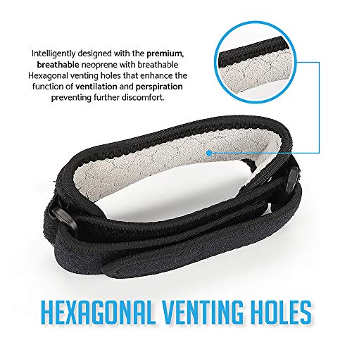 Patella Tendon Knee Strap 2 Pack, Knee Pain Relief Support Brace Hiking, Socc...