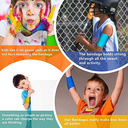 16Pcs Disposable Cohesive Tattoo Grip Cover Wrap, Self Grip Roll Elastic Band...