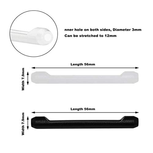 Silicone Eyeglasses Temple Tips Sleeve Retainer, Anti-Slip Elastic Ear Grip H...