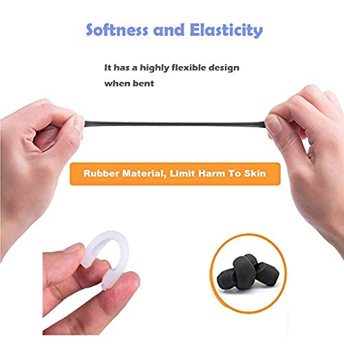 Silicone Eyeglasses Temple Tips Sleeve Retainer, Anti-Slip Elastic Ear Grip H...