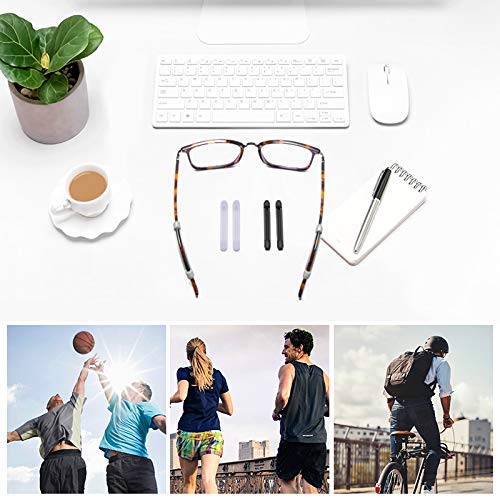 Silicone Eyeglasses Temple Tips Sleeve Retainer, Anti-Slip Elastic Ear Grip H...