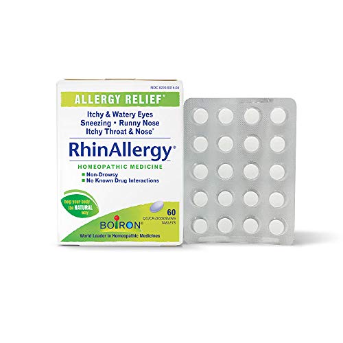 Boiron Rhinallergy Homeopathic Medicine for Allergy Relief, White, No Flavor,...
