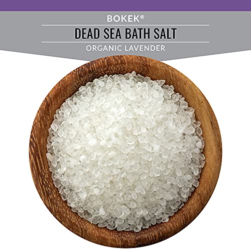 Bokek Organic Lavender Bath Salt, Dead Sea Salt Scented with Certified Organi...