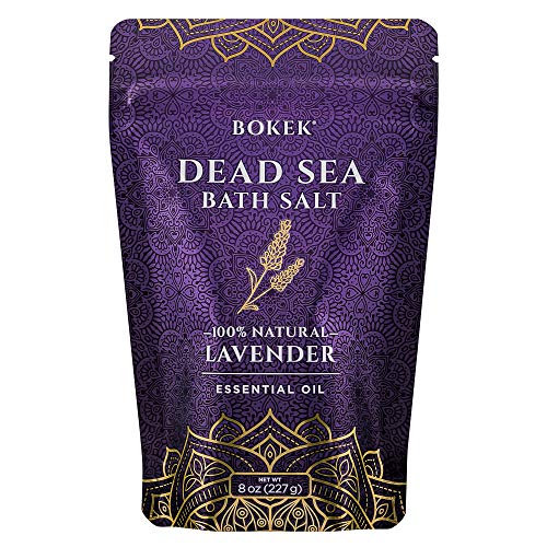 Bokek Organic Lavender Bath Salt, Dead Sea Salt Scented with Certified Organi...