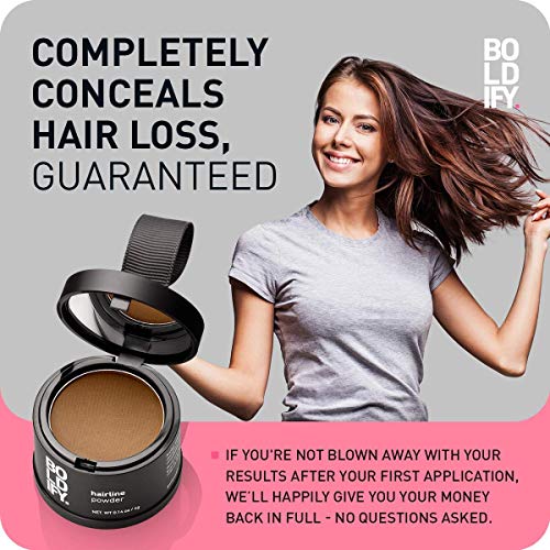 BOLDIFY Hairline Powder (Black) Instant Stain-Proof 48 Hour Formula Locks On ...