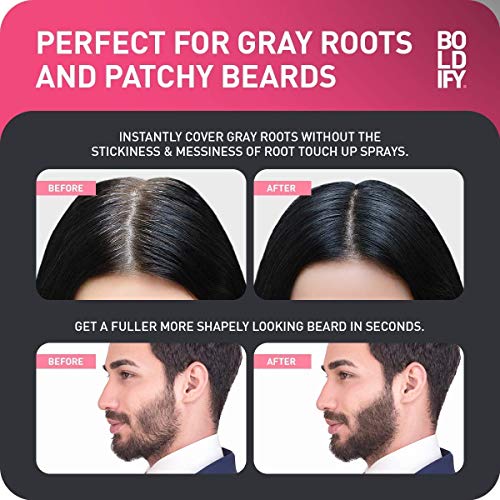 BOLDIFY Hairline Powder (Black) Instant Stain-Proof 48 Hour Formula Locks On ...