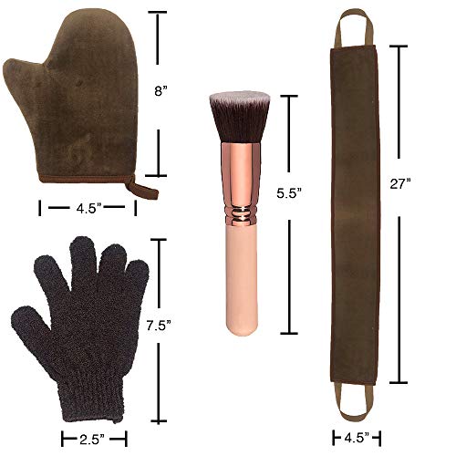 4Pcs Self Tanning Mitt Applicator Kit Set, with Self Tanner Mitt, Tanning Lot...