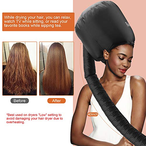 Bonnet Hair Dryer - Boloye Soft Bonnet Hood Hair Dryer Attachment with Heat P...