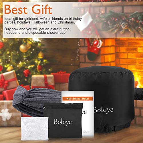 Bonnet Hair Dryer - Boloye Soft Bonnet Hood Hair Dryer Attachment with Heat P...