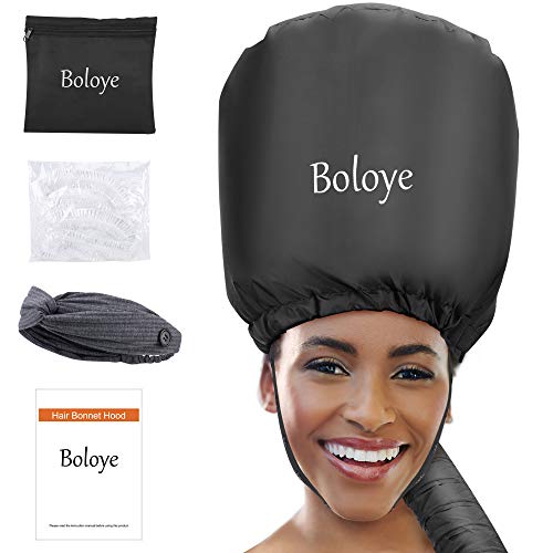 Bonnet Hair Dryer - Boloye Soft Bonnet Hood Hair Dryer Attachment with Heat P...