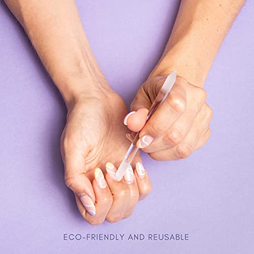 Glass Cuticle Pusher Set of 2 Manicure Nail Care Tools - Bona Fide Beauty Pre...