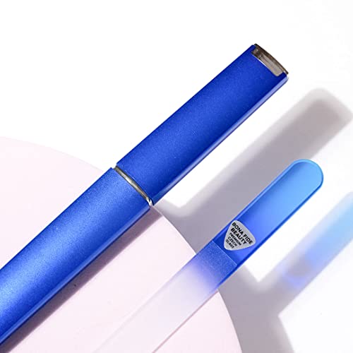 Glass Nail File with Case, Bona Fide Beauty Manicure Fingernail File, Expertl...