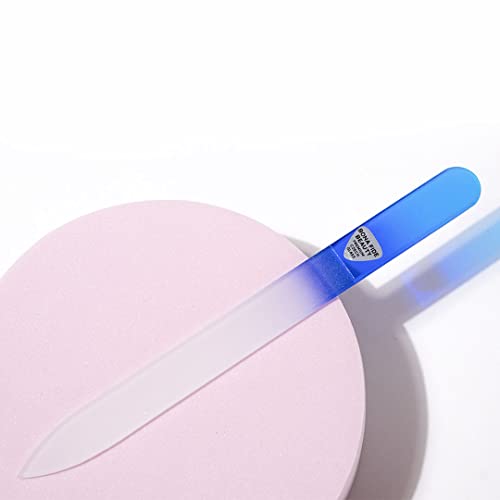 Glass Nail File with Case, Bona Fide Beauty Manicure Fingernail File, Expertl...