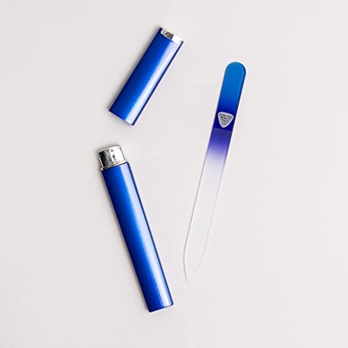 Glass Nail File with Case, Bona Fide Beauty Manicure Fingernail File, Expertl...