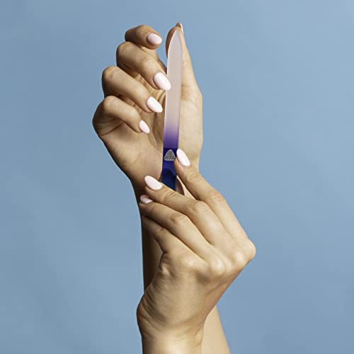 Glass Nail File with Case, Bona Fide Beauty Manicure Fingernail File, Expertl...