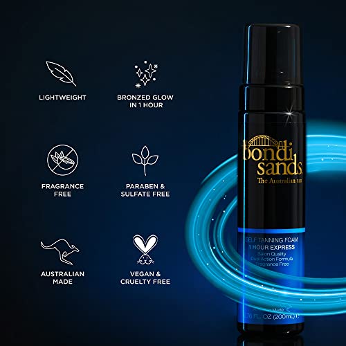 Bondi Sands 1 Hour Express Self Tanning Foam | Lightweight, Fragrance Free Se...