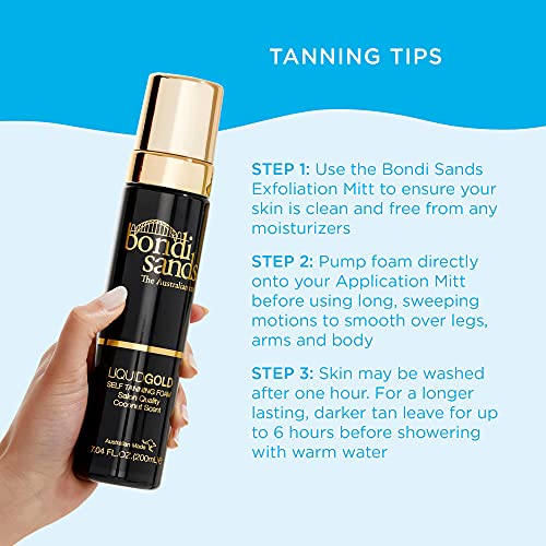 Bondi Sands Liquid Gold Self Tanning Foam | Lightweight + Quick Dry Foam Enri...