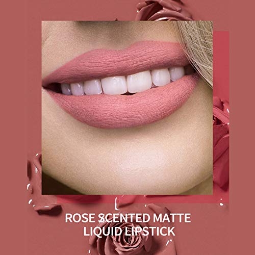 BONNIESTORE 6Pcs Matte Liquid Lipstick Set, 6 Nude Colors Matte liquid Long-L...