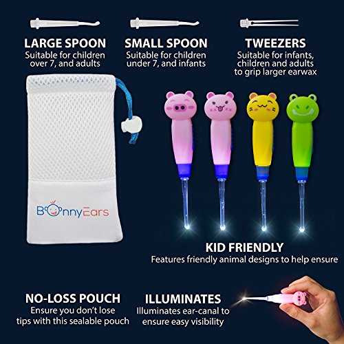 Ear Wax Removal Tool with Led Light for Kids - Toddlers, Infants, Baby and Ad...