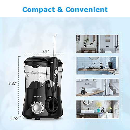 BONSEN Water Pick for Teeth Cleaner, 600ML Dental Water Flossers for Braces, ...