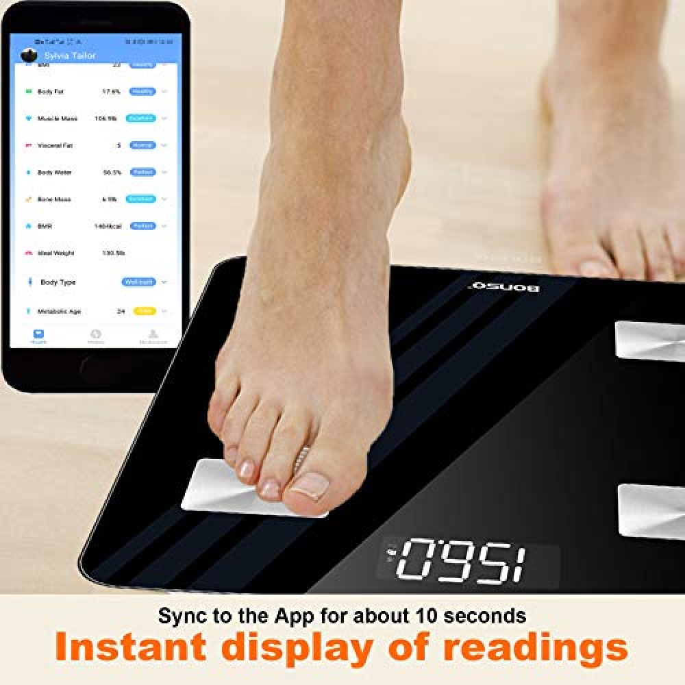 BONSO Smart Scales ,Digital Weight and Body Fat Scales, Bluetooth Body ...