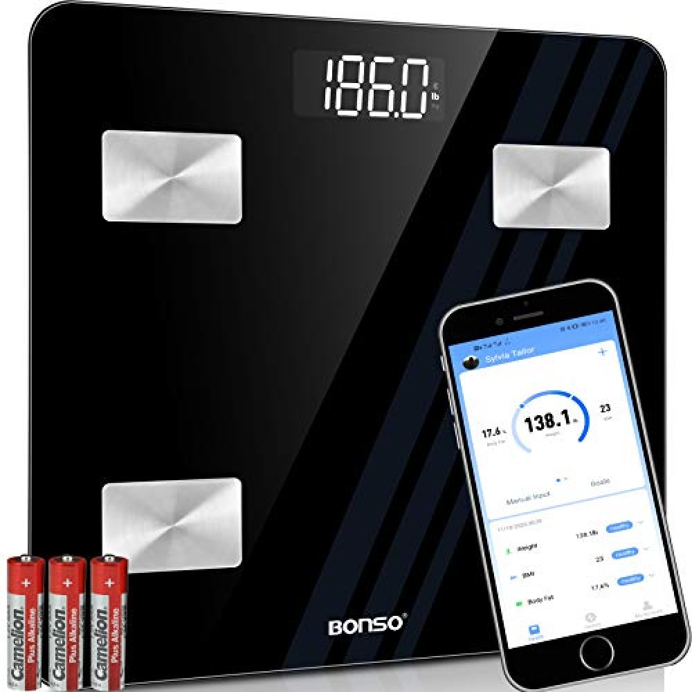 BONSO Smart Scales ,Digital Weight and Body Fat Scales, Bluetooth Body ...
