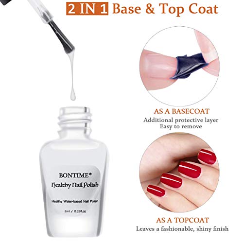 BONTIME Non-Toxic Nail Polish - Easy Peel Off & Quick Dry, Organic Water Base...