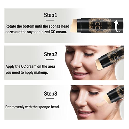 Boobeen CC Stick, Air Cushion CC Cream Full Coverage Foundation Makeup Founda...