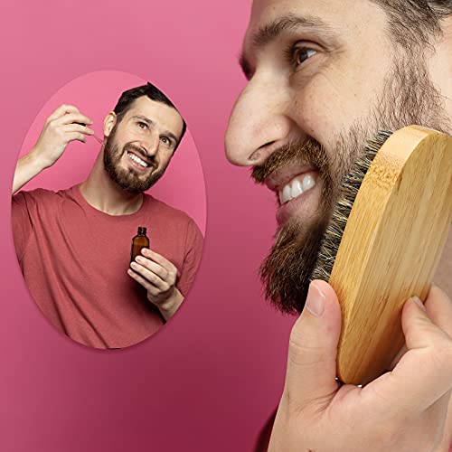 Beard Shaping and Trimming Kit with Mustache Shaving and Nose Hair Scissors, ...