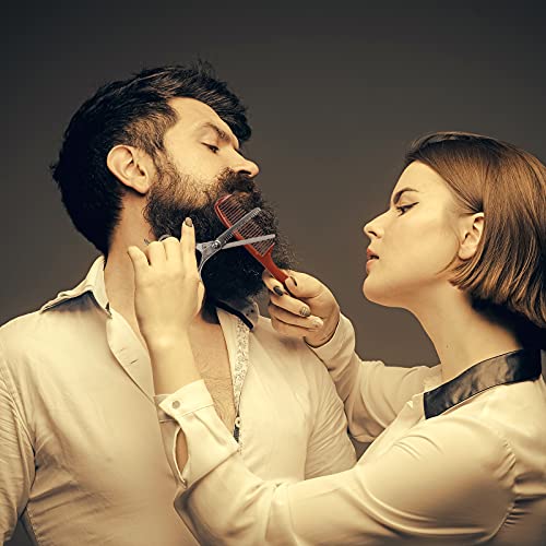 Beard Shaping and Trimming Kit with Mustache Shaving and Nose Hair Scissors, ...