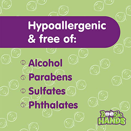 Hand Sanitizer Wipes by Boogie Wipes, Alcohol-Free, Hypoallergenic and Moistu...