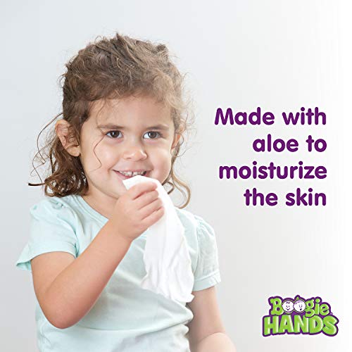 Hand Sanitizer Wipes by Boogie Wipes, Alcohol-Free, Hypoallergenic and Moistu...