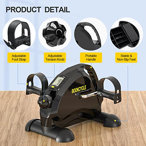 BOOKCYCLE Mini Exercise Bike Foot Pedal Exerciser Theraphy Bicycle for Leg an...