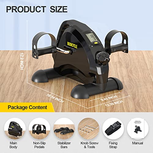 BOOKCYCLE Mini Exercise Bike Foot Pedal Exerciser Theraphy Bicycle for Leg an...