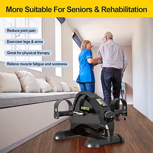 BOOKCYCLE Mini Exercise Bike Foot Pedal Exerciser Theraphy Bicycle for Leg an...