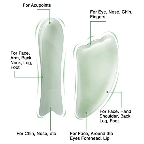 Gua Sha Massage Tools, Natural Stone Guasha Board for SPA Acupuncture Therapy...