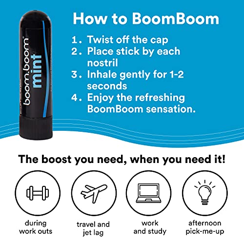 Aromatherapy Nasal Stick (3 Pack) by BoomBoom | Enhances Breathing + Boosts F...
